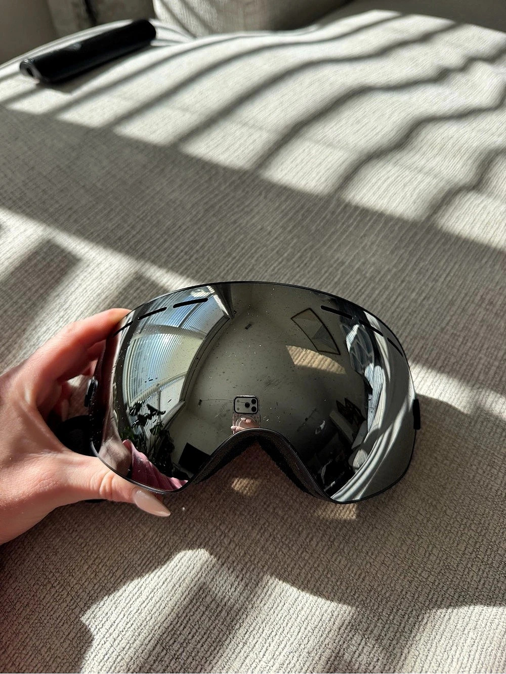 Hongdak Black Mirrored Ski Goggles